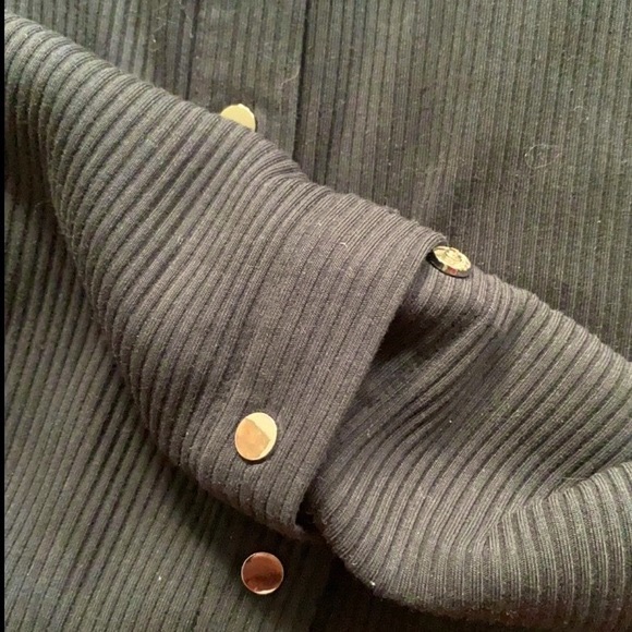 NEW REVOLVE ABOUT US STRETCH BLACK RIBBED BODYCON MIDI DRESS XS - Picture 15 of 16